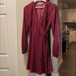 LOFT printed wrap dress